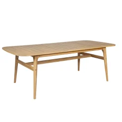 Table de jardin extensible en acacia naturel 180(+40cm)x100cm - Cavalo