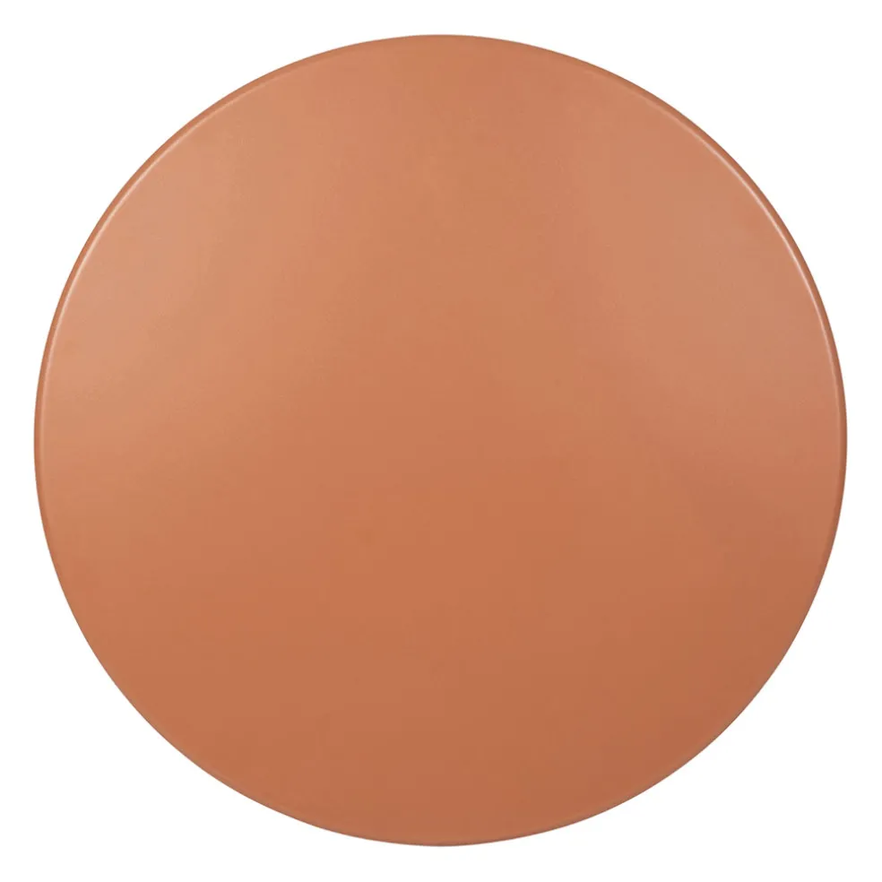 Table de jardin rond en fer terracotta d80cm - Lumi