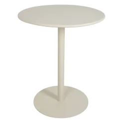 Table de jardin ronde en acier écru d60cm - Ajay