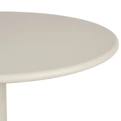 Table de jardin ronde en acier écru d60cm - Ajay