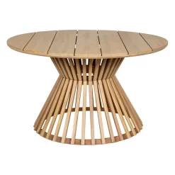 Table de jardin ronde en acacia écru d130cm - Minga