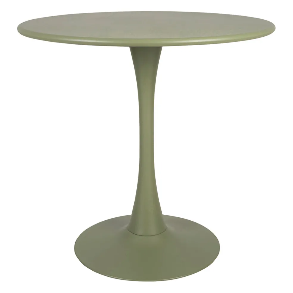 Table de jardin ronde en fer kaki d80cm - Lumi