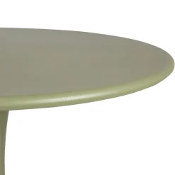 Table de jardin ronde en fer kaki d80cm - Lumi