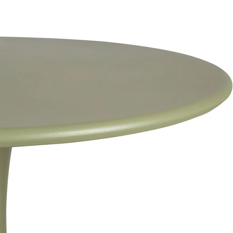 Table de jardin ronde en fer kaki d80cm - Lumi