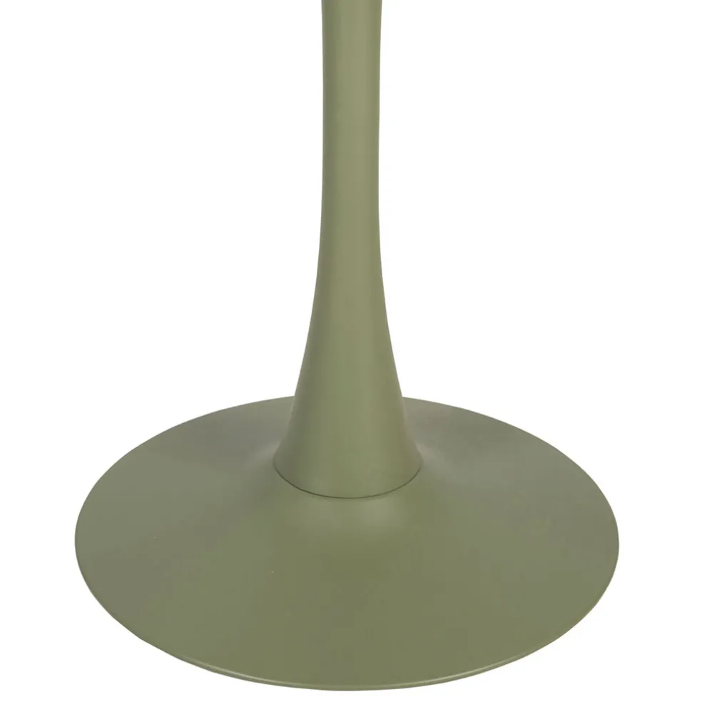 Table de jardin ronde en fer kaki d80cm - Lumi