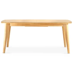 Table de repas avec allonge intégrée en chene naturel 180(+50)x100xh76cm - Sublime