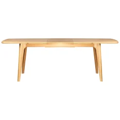 Table de repas avec allonge intégrée en chene naturel 180(+50)x100xh76cm - Sublime