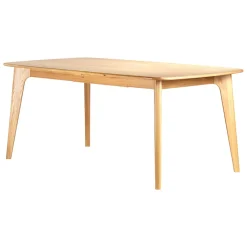 Table de repas avec allonge intégrée en chene naturel 180(+50)x100xh76cm - Sublime