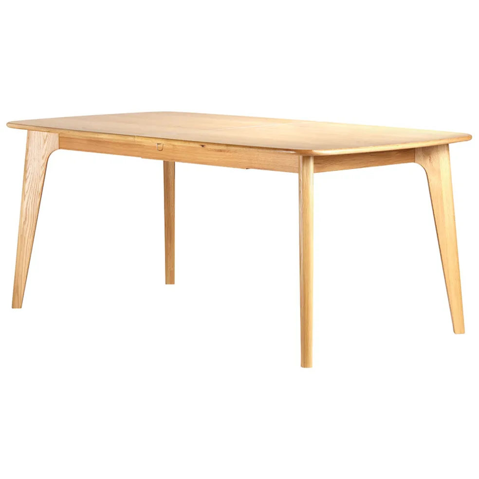 Table de repas avec allonge intégrée en chene naturel 180(+50)x100xh76cm - Sublime