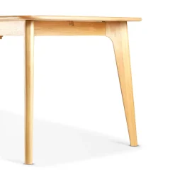 Table de repas avec allonge intégrée en chene naturel 180(+50)x100xh76cm - Sublime