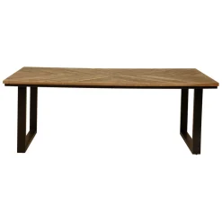 Table de salle à manger rectangulaire en Teck Noir - Wally