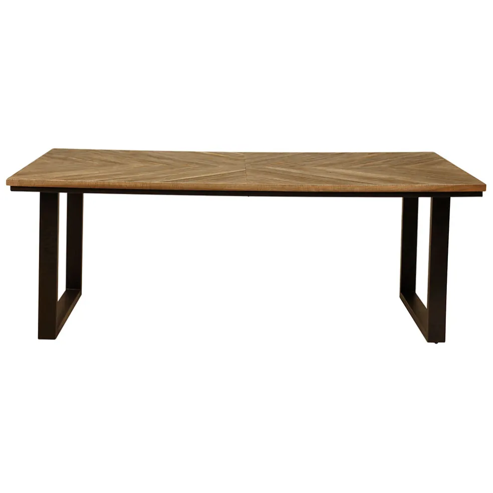 Table de salle à manger rectangulaire en Teck Noir - Wally