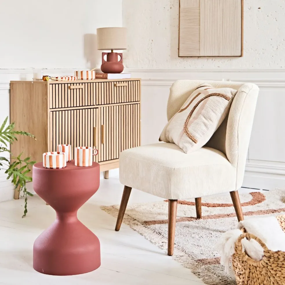 Table d'appoint en fer terracotta - Arty