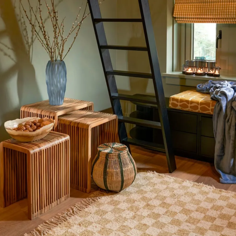 Table d'appoint gigogne (lot de 3) en bois naturel - Yonker