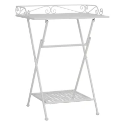 Table d'appoint pliante en fer blanc H67cm - Charmet