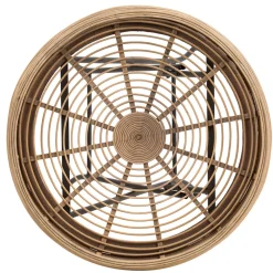 Table d'appoint ronde en bambou naturel d52cm