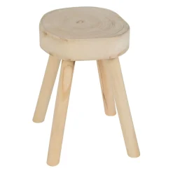 Table d'appoint ronde en paulownia naturel - Boende