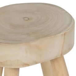 Table d'appoint ronde en paulownia naturel - Boende
