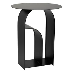 Table d'appoint ronde en fer noir d50cm - Tinel
