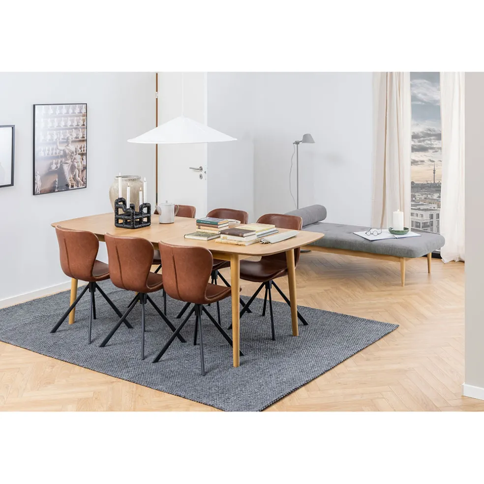 Table en Bois Naturel 180(+39)x90cm - Montreux