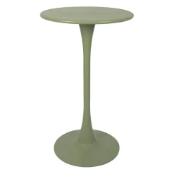 Table haute d'extérieur ronde en fer kaki d60xh100cm - Lumi