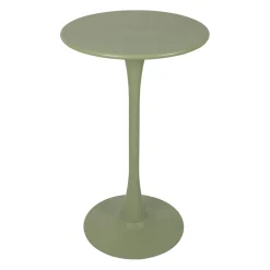 Table haute d'extérieur ronde en fer kaki d60xh100cm - Lumi
