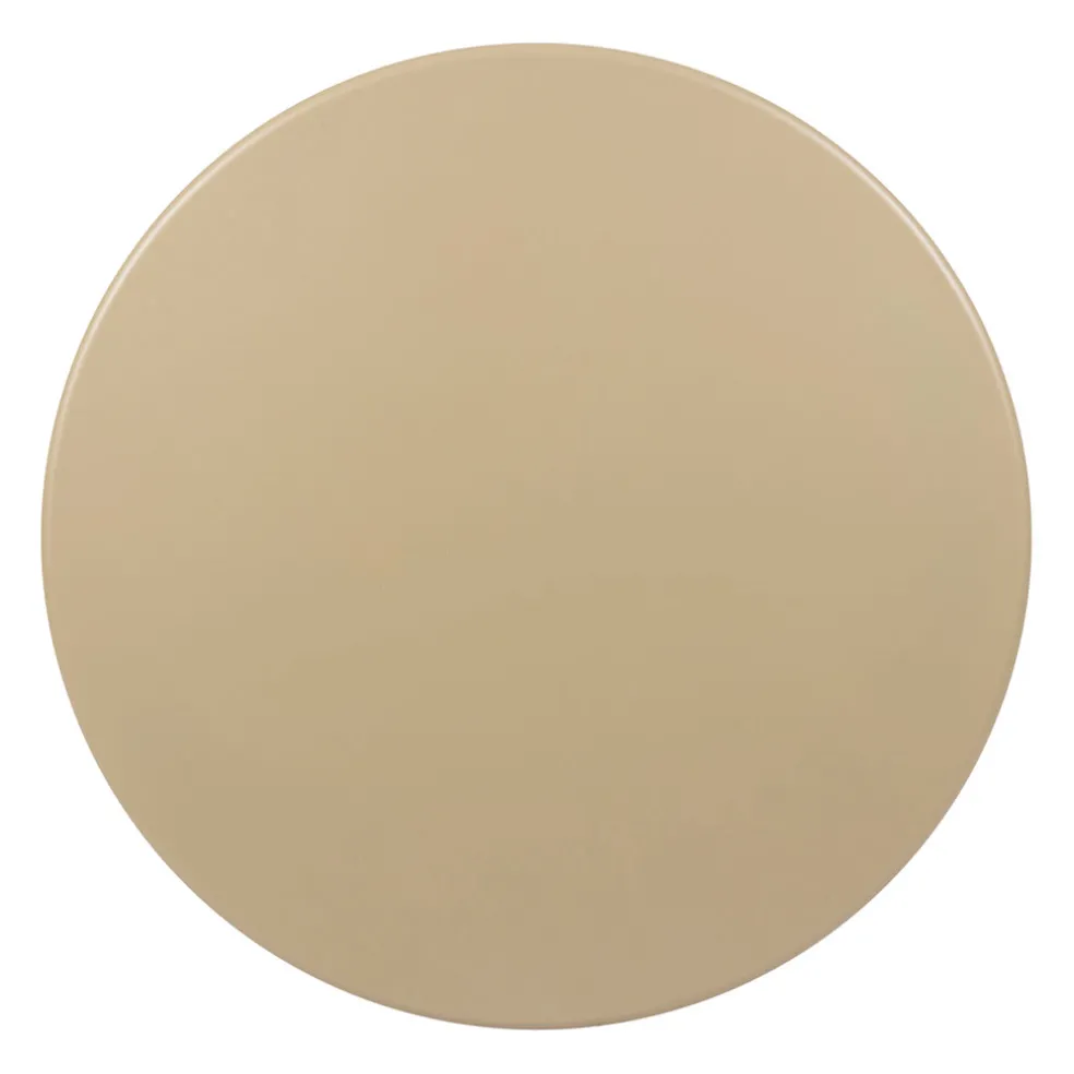 Table haute d'extérieur ronde en acier taupe d60xh100cm - Ajay