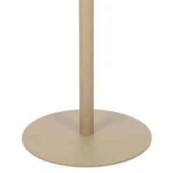 Table haute d'extérieur ronde en acier taupe d60xh100cm - Ajay