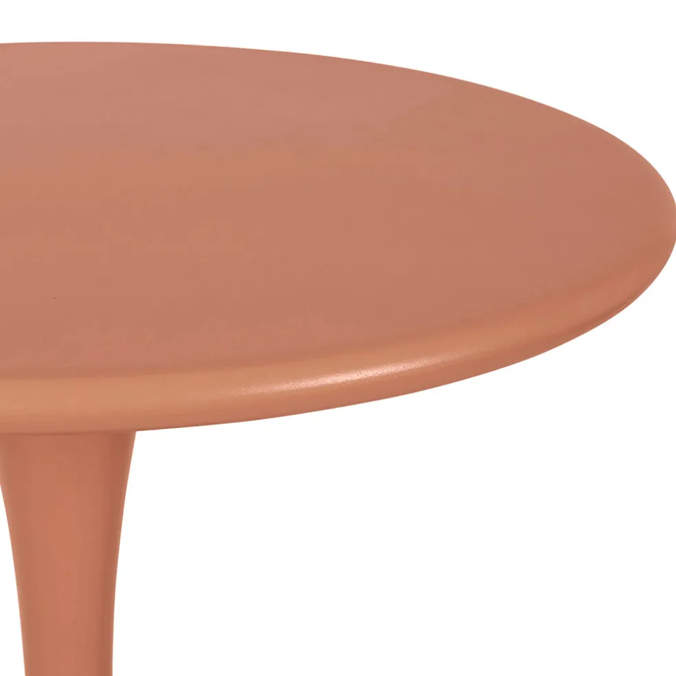 Table haute en fer terracotta d60cm - Lumi