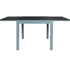 Table jardin extensible en métal gris 80-160x80cm - Haria