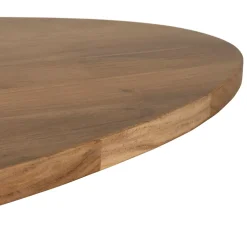 Table ovale en acacia et pieds en fer noir 190x90cm - Brooklyn