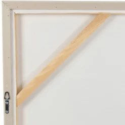 Tableau campagne en toile vert et rose 80x80cm