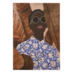 Tableau chemise bleu 70x100cm