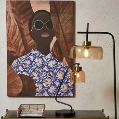 Tableau chemise bleu 70x100cm