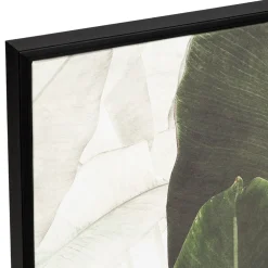 Tableau en toile encadré feuilles kaki 52x72cm - Gallery