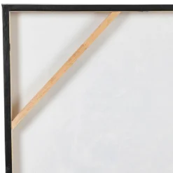 Tableau lion en toile et pin beige 90x120cm - Animal