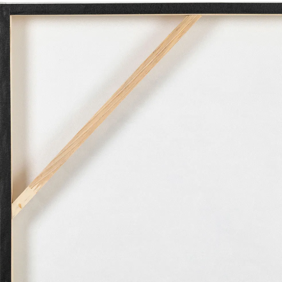 Tableau éléphant en toile et pin beige 90x120cm - Animal