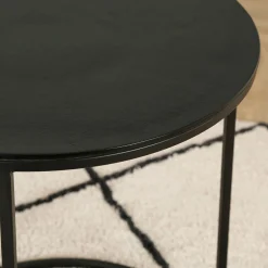 Tables d'appoint gigogne (x2) en fer noir - Felia