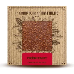 Tablette chocolat au lait petillant 80g