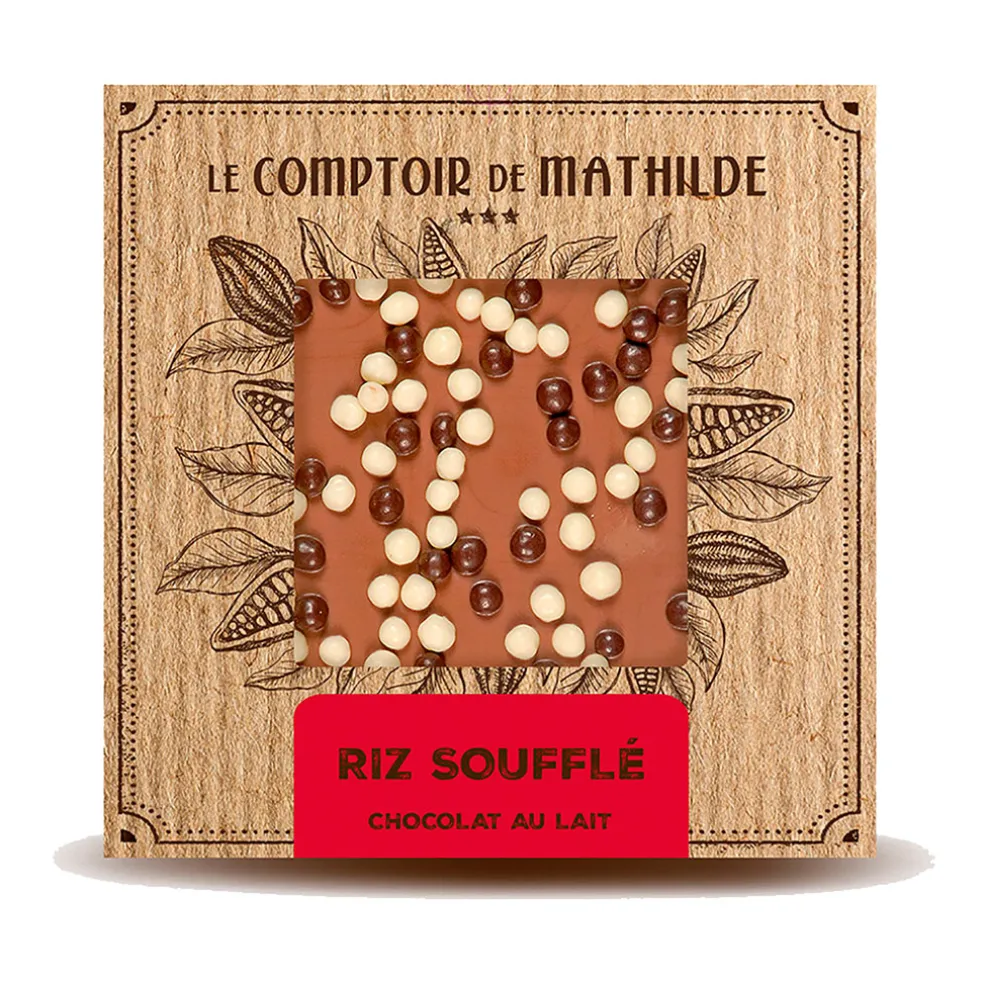 Tablette chocolat au lait riz soufflé - 80g