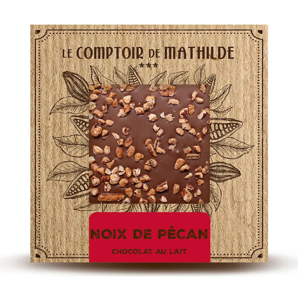Tablette chocolat au lait noix de pecan 80g