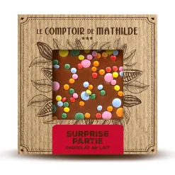 Tablette chocolat au lait surprise partie 80g