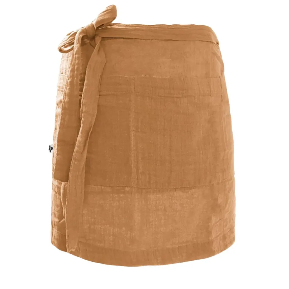 Tablier camel en gaze de coton 45x80cm - Gaia