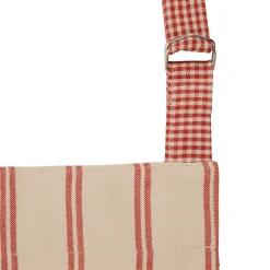 Tablier campagne rouge en coton