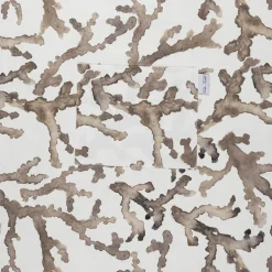 Tablier en coton blanc et marron - Estran