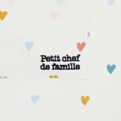 Tablier enfant en coton multicolore 55x45cm - Famille