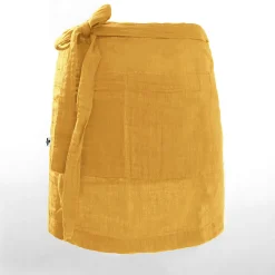 Tablier safran en gaze de coton 45x80cm - Gaia