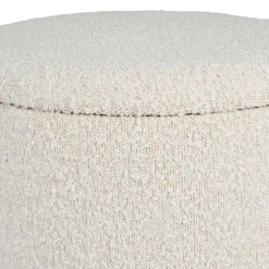 Tabouret coffre en tissu et pin blanc - Alpinia