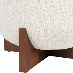 Tabouret coffre en tissu et pin blanc - Alpinia