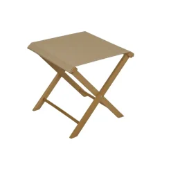 Tabouret d'extérieur pliant en bois et coton ficelle h42cm - Colors